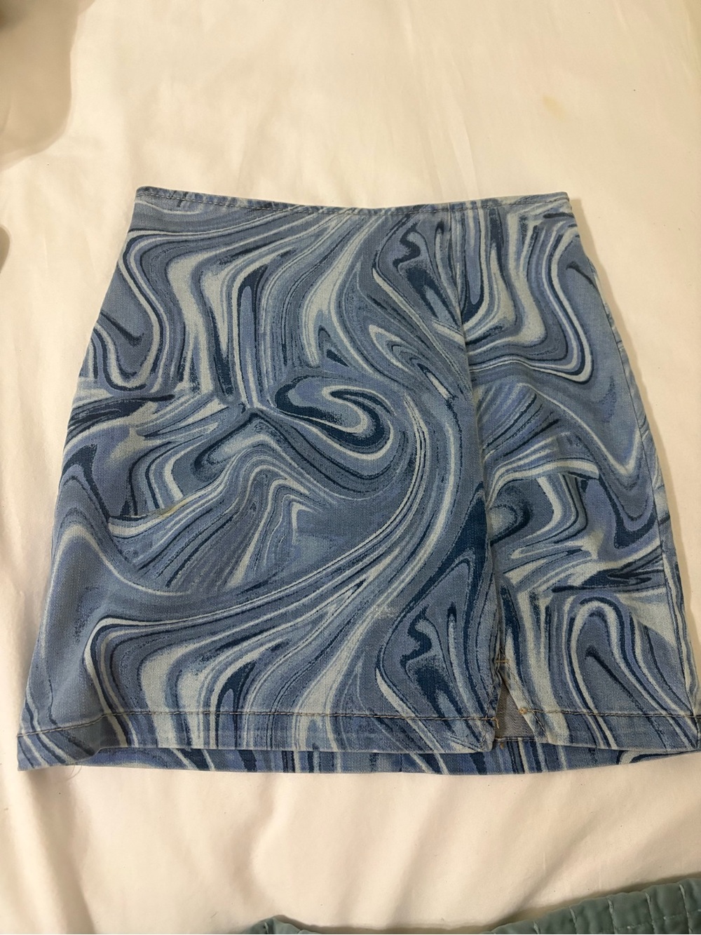 wild fable Blue Marble Swirl Mini Skirt